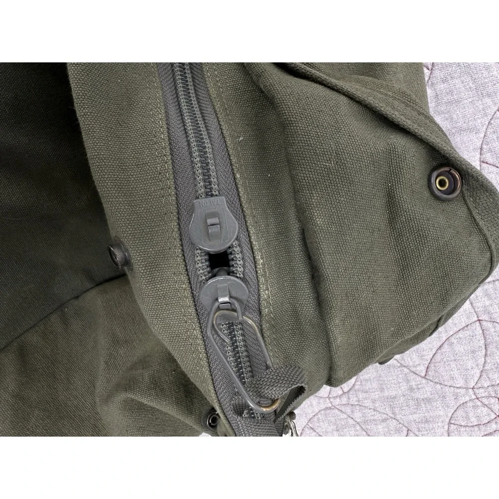 Kit‎ Bag Flyers Green US Military Duffle USA Vtg 1987 Canvas Zipper 22